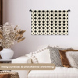 Stervormen - Geometrisch - Zwart Wandkleed katoen klein 269 -sfeer1