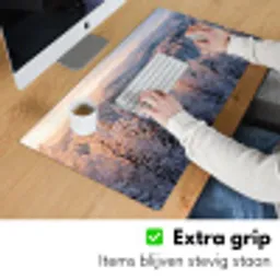 Bos - Bergen - Goud - Winter - Warm Muismat XXL klein -sfeer3
