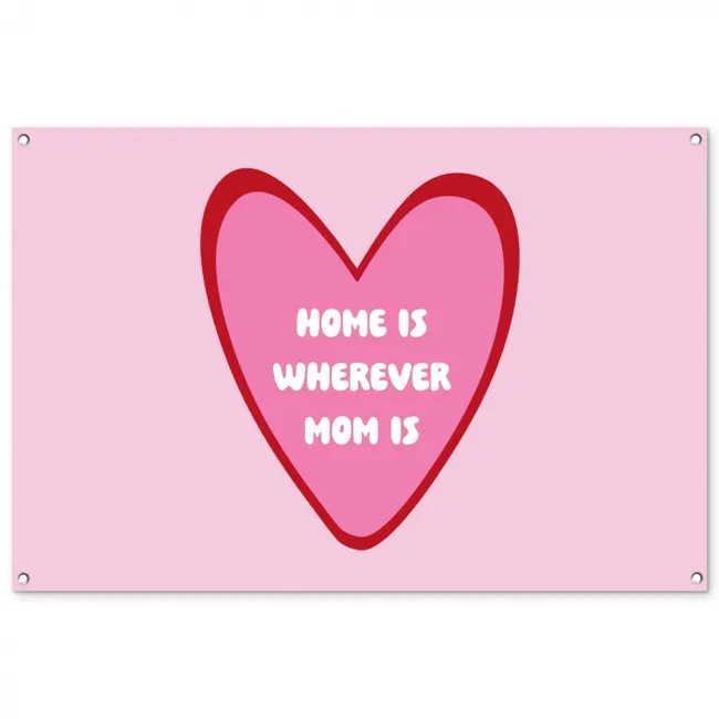 Quote - Moeder - Roze tuinposter los doek groot -3d