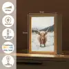 Schotse Hooglander - Landschap - Sneeuw - Bergen - Winter Light Box met kabel (Tafellamp) klein -USP_NL