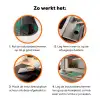 Luipaard - Bloemen - Kroon Inductie beschermer vinyl 3mm klein -zzzzzzz-td-werking