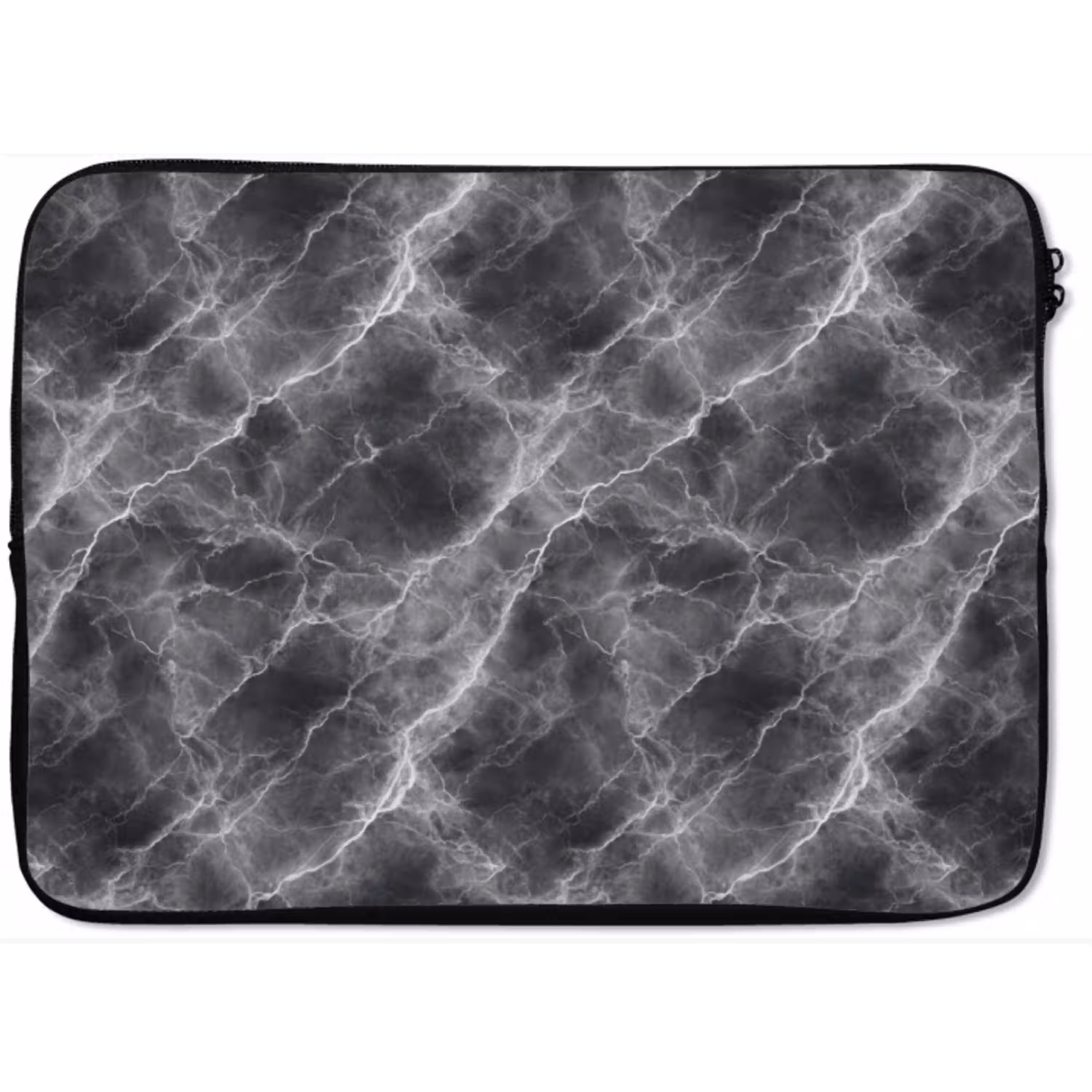 Donkergrijs - Bliksem - Marmer laptophoes neopreen klein 279 -zkaufland3dotto