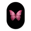 Vlinder - roze - Elegant Wandcirkel Ovaal Forex klein -3d
