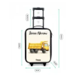 Kiepwagen - Getekend - Geel Kinderkoffer - Zwart klein -productfoto_formaten