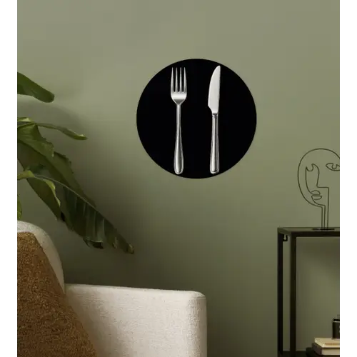 Bestek - Klassiek - Elegant Wandcirkel behangsticker klein -sfeer2