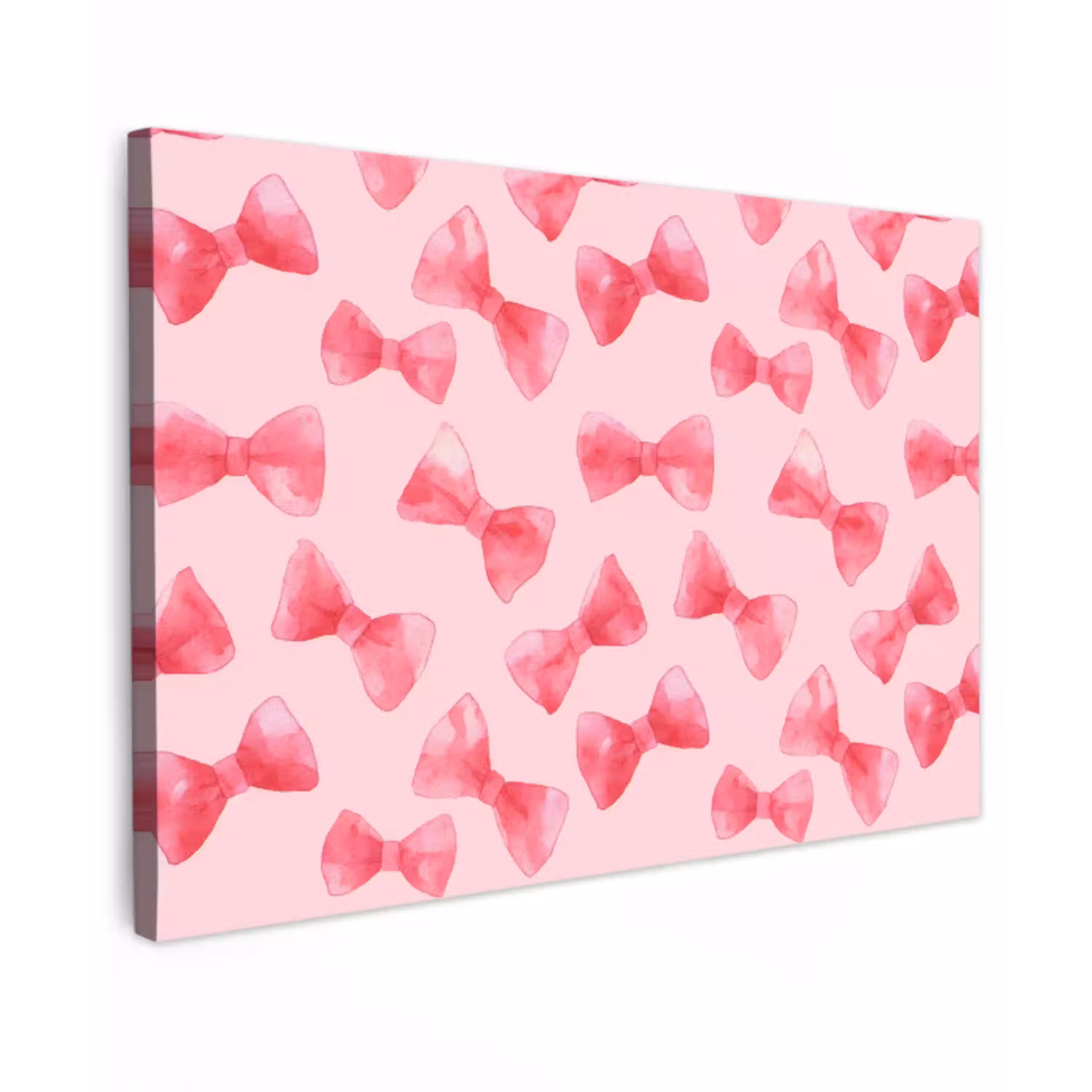Strikken - Aquarel - Roze canvas 2cm klein 34 -z3d