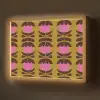 Abstract - Bloemen - Roze Light Box met batterij (Wandlamp) middel 907 -z3d_website