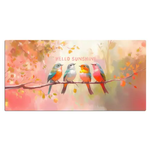 Vogels - Tak - Quote - Roze Muismat XXL klein -3d_leeg