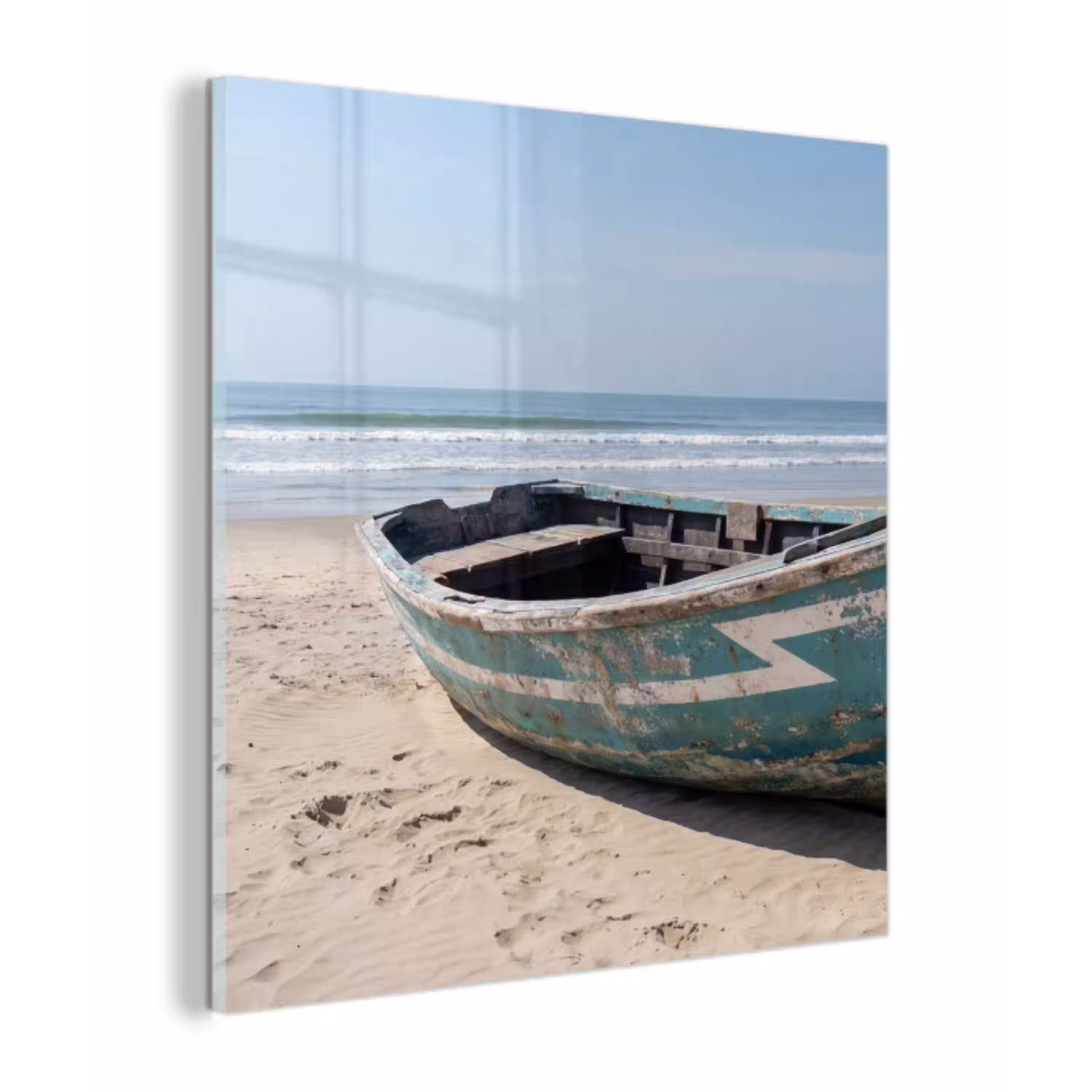 Boot - Zandstrand - Zee plexiglas 5mm klein -z3d