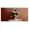 Vrouw - Macarons - Bril Muismat XXL klein -3d_leeg
