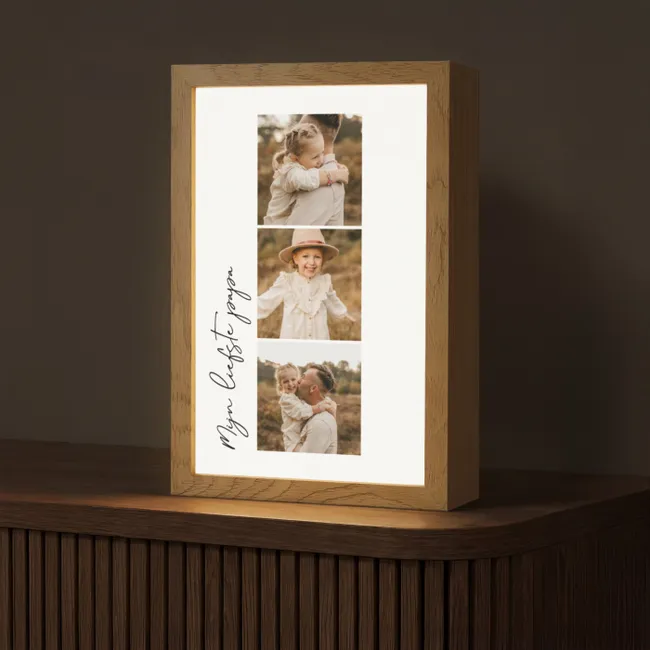 Gepersonaliseerde Lightbox - Verticale Fotocollage - 3 Foto's