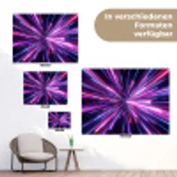 Lichtsnelheid - Ruimte - Roze - Paars tuinposter los doek klein -Xsfeer9_DE