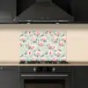 Rozen - Vogels - Pastel - Kleurrijk keuken achterwand spatscherm klein 900 -sfeer1