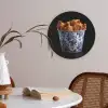 Kip - Bucket - Delfts blauw - Lekker Akoestische PET Vilt - Rond klein -sfeer3