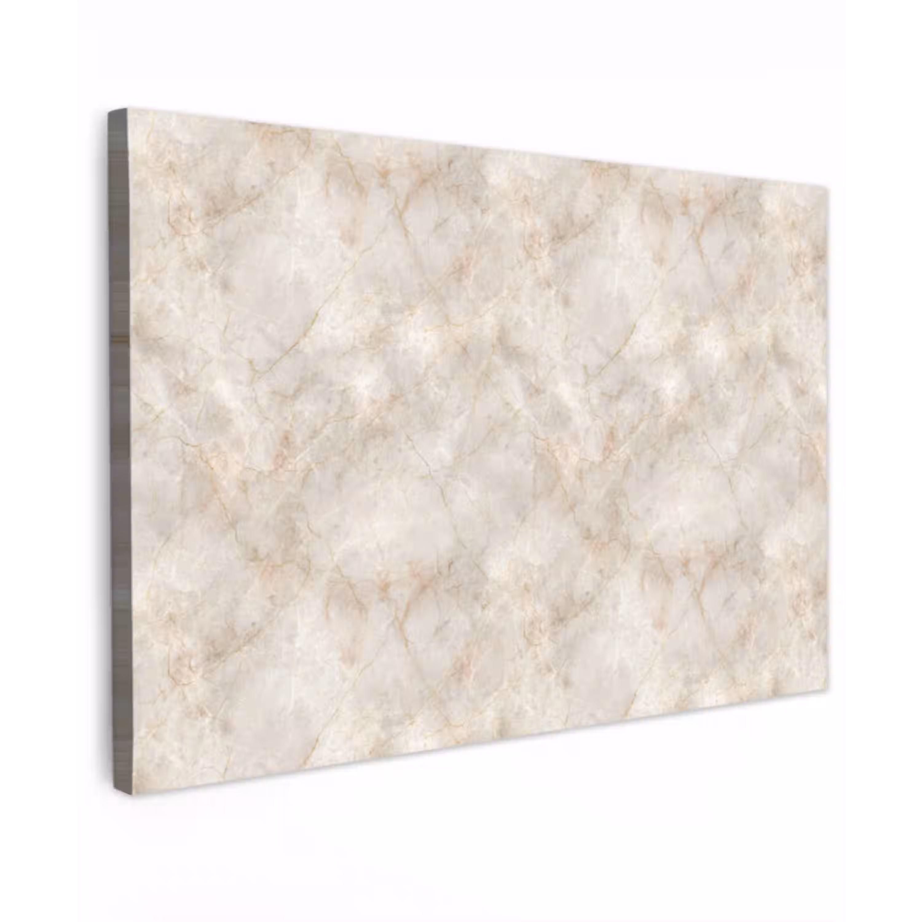 Lichtbeige - Goudbruine Nerven - Marmer canvas 2cm klein 34 -z3d