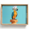 Papegaai - Koksmuts - Grappig - Vogel Dienblad Rechthoek middel -z3d_shopping