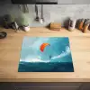 Kitesurfer - Oranje - Zee - Lucht Inductie beschermer vinyl 3mm middel -sfeer5