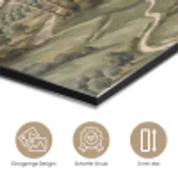 Landschap - Heuvels - Zandpad - Groen aluminium wit klein -closeup_DE