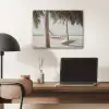 Hangmat - Palmbomen - Strand - Zee PET vilt klein -sfeer5