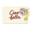 Ciao bella - Rood - Wit - Minimalistisch Placemat vinyl groot -zzzproduct_Kitchenyeah-website