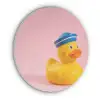 Matroos - Eend - Roze Akoestische PET Vilt - Rond klein -3d