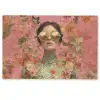 Vrouw - Bril - Roze - Bloemen Deurmat klein -zkaufland3d