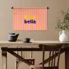 Verticaal - Strepen - Oranje - Ciao bella Wandkleed katoen klein -sfeer6