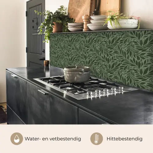 Bladeren - Organisch - Groen keuken achterwand 2 middel 871 -usp_NL