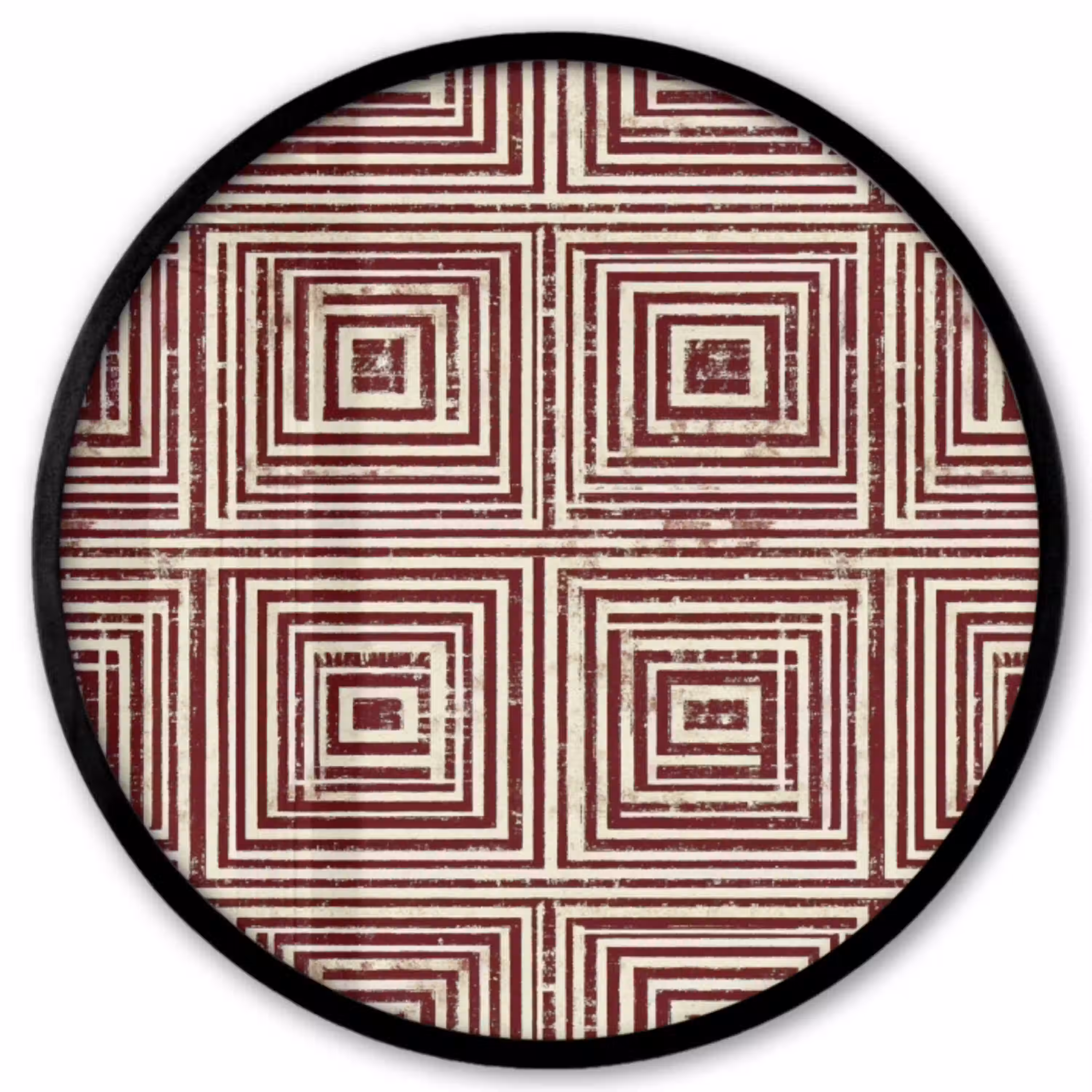 Geometrisch - Patroon - Rood Fotolijst rond zonder passe partout klein 856 -3d