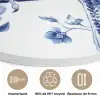 Vogel - Delfts blauw - Illustratie - Bloemen Akoestische PET Vilt - Rond klein -closeup_FR