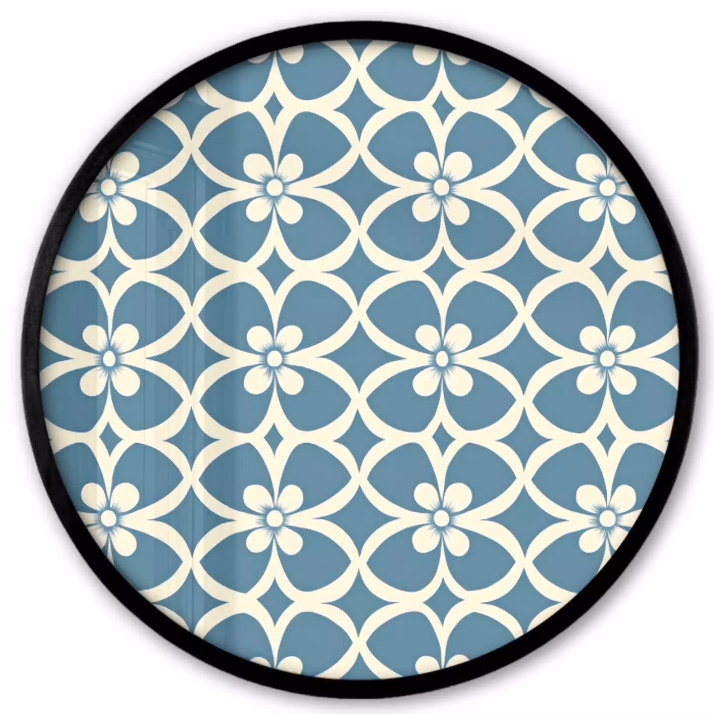 Patroon - Symmetrisch - Blauw Fotolijst rond zonder passe partout klein 856 -3d