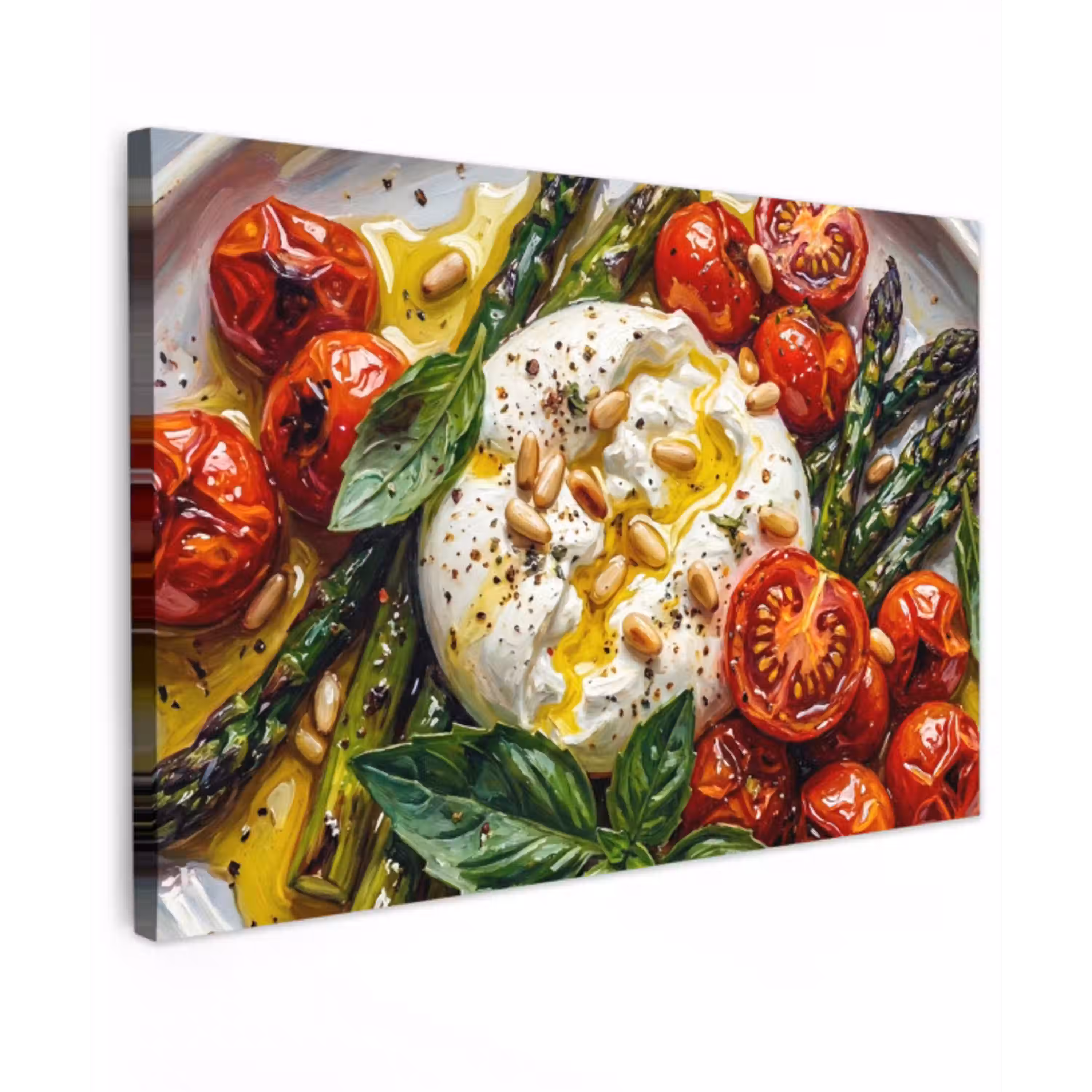 Eten - Groenten - Kaas - Modern - Vers Tuinposter op houten frame 2 cm dik klein -3d