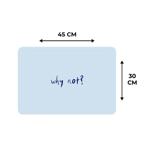 Why not - Blauw - Donker blauw - Quote Placemat vinyl groot -specs
