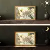 Bloesems - Wit - Zonnestralen -  Bloemblaadjes Light Box met kabel (Tafellamp) klein -sfeer3