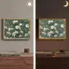 Bloemen - Takken - Wit - Klassiek Light Box met batterij (Wandlamp) middel -sfeer3