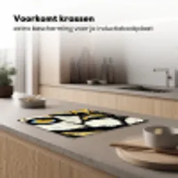 Vlinder - Vleugel - Geel Inductie beschermer vinyl 3mm middel -sfeer1