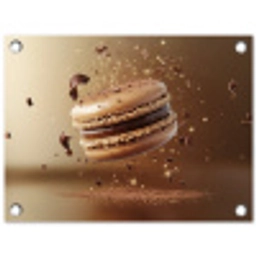 Chocolade - Macarons - Eten - Snoep tuinposter los doek klein -3d