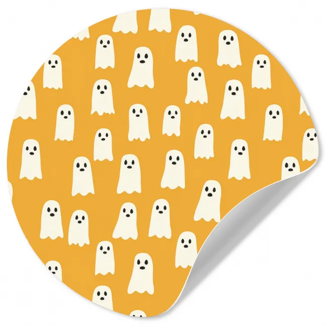 Behangcirkel - Halloween - Spookjes - Oker