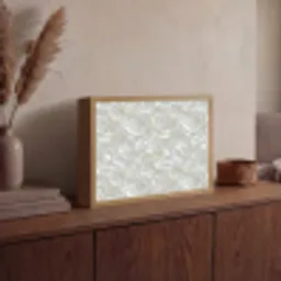 Parelmoerglans - Wit - Schelp Light Box met batterij (Wandlamp) middel 907 -sfeer2