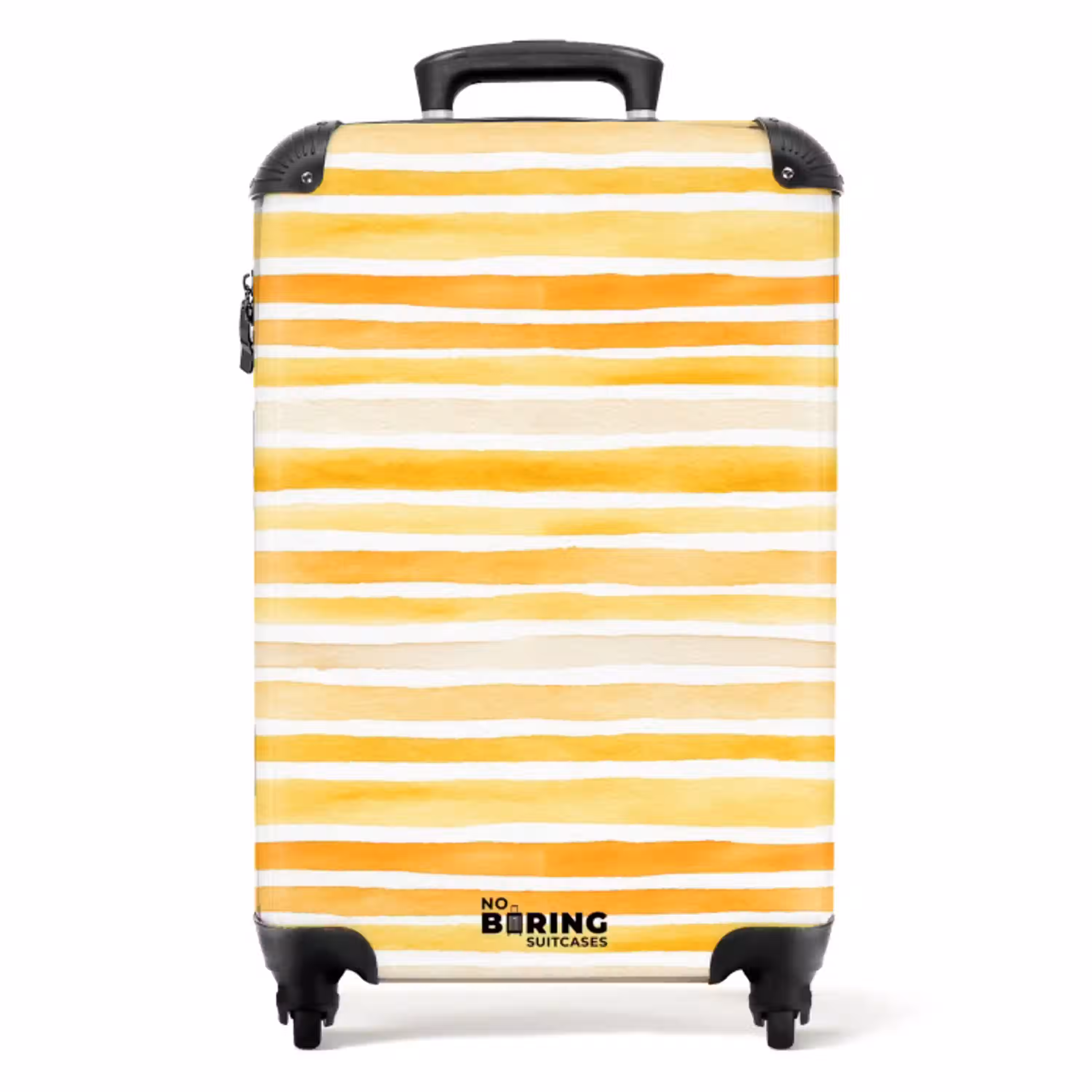 Strepen patroon geel NBS - Handbagage koffer - Volwassenen Unisex middel -productfoto_recht