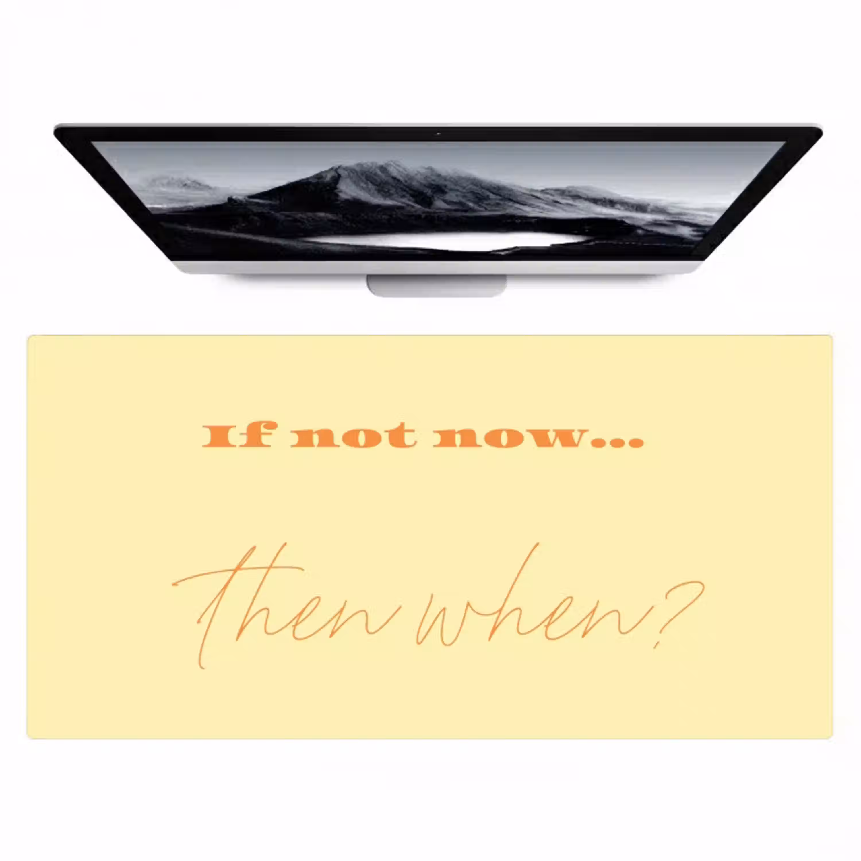 Geel - Oranje - if not now then when Muismat XXL klein -zzz3d
