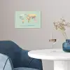 Wereldkaart - Realistisch - Kaart poster papier klein -sfeer3