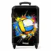 Volleybal met graffiti NBS - Handbagage koffer - Unisex middel -productfoto_recht