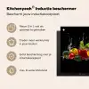 Paprika - Water - Groente - Zwart Inductie beschermer vinyl 3mm middel -zzzzzzusp-haakje_NL