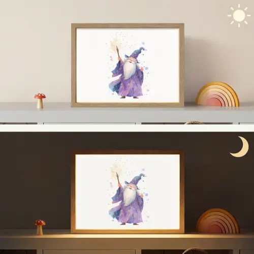 Tovenaar - Magie - Paars Light Box met batterij (Wandlamp kind) middel -sfeer3_kind