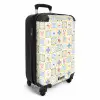 Italiaanse tegel print geel NBS - Handbagage koffer - Volwassenen Unisex middel -productfoto_3d