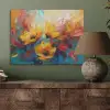 Bloemen - Dahlia - Kunst - Oranje - Watercolor PET vilt klein -sfeer2