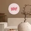 Tekst - Modern - Strepen Wandcirkel kunststof plaat 5mm dik klein -sfeer1