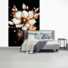 Bloem - Verf - Goud - Graffiti - Modern fotobehang vinyl groot -slaapkamer