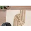 Symmetrische bocht - Koperkleurig muismat rubber klein -closeup